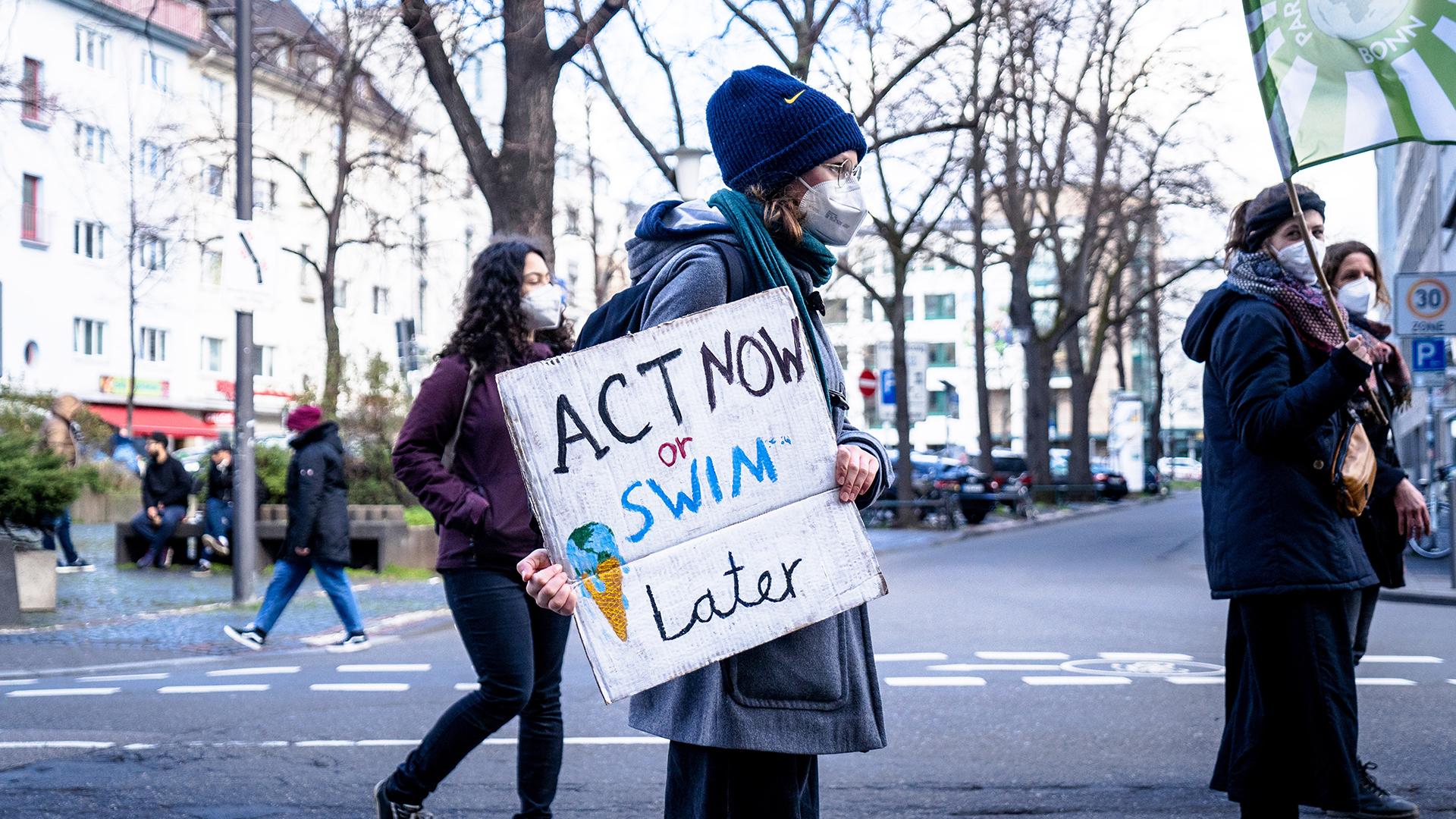 Climate change protestors