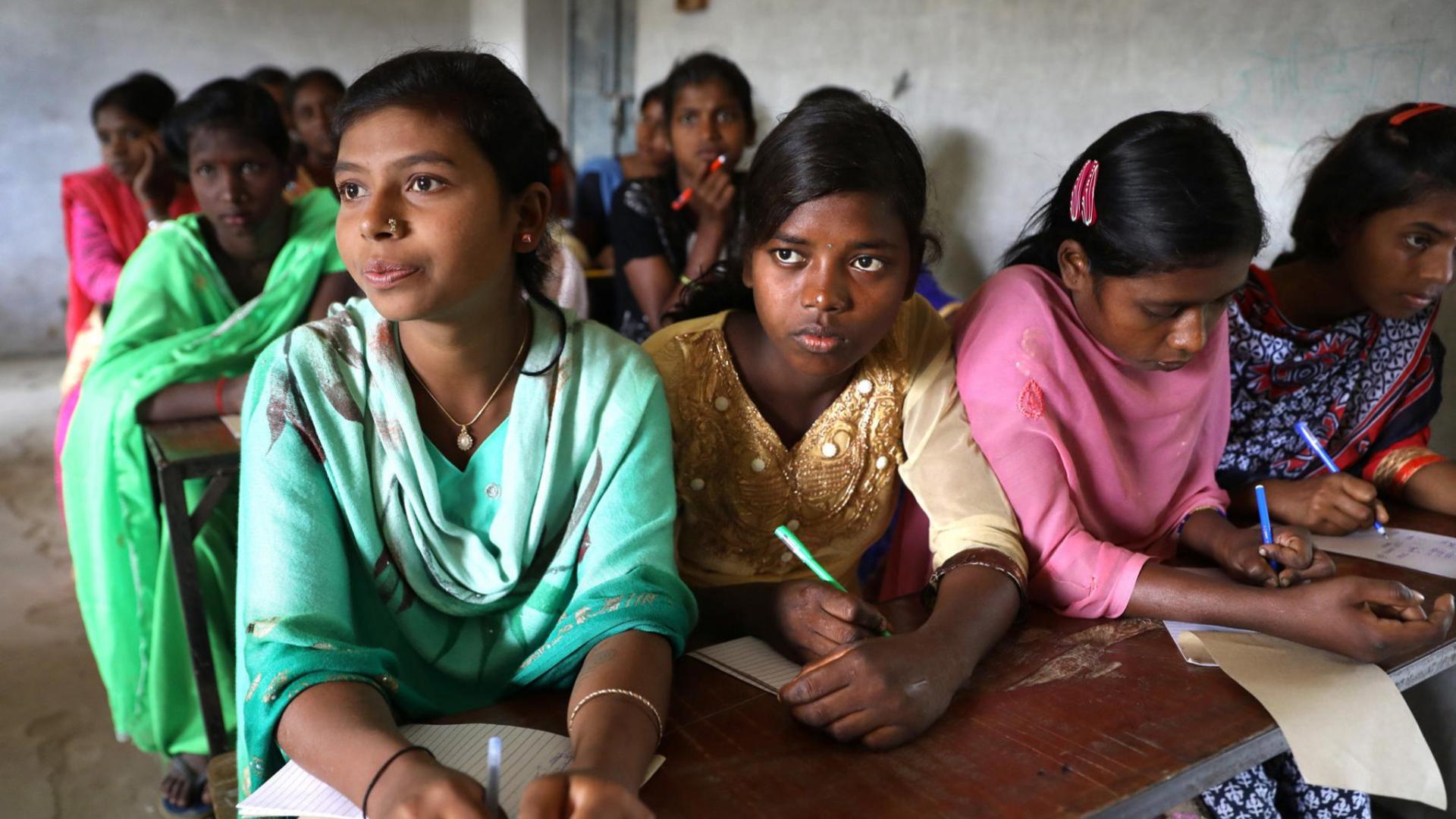 Young women in classroom